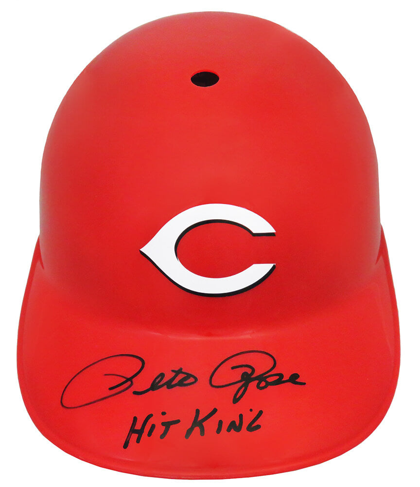 Pete Rose Signed Cincinnati Reds Replica Souvenir Batting Helmet w/Hit King (Beckett) - ROSBTH110 - Pete Rose Signed Cincinnati Reds Replica Souvenir Batting Helmet w/Hit King (Beckett) product image