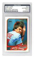 Pete Rose Signed Cincinnati Reds 1989 Topps Trading Card #505 - (PSA Encapsulated) - ROSCAR115 - Pete Rose Signed Cincinnati Reds 1989 Topps Trading Card #505 - (PSA Encapsulated) product image