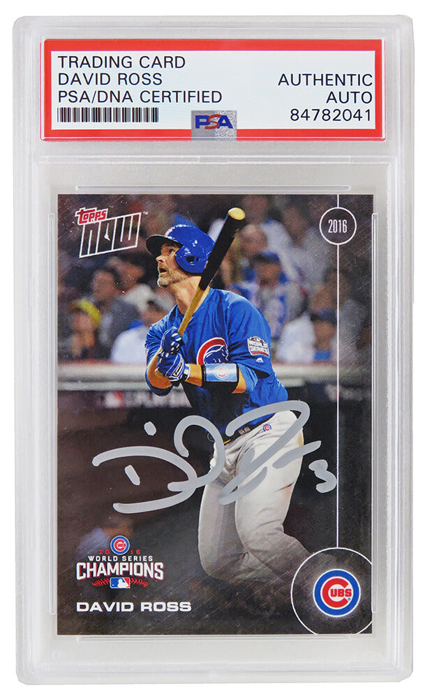 David Ross Signed 2016 Topps Now Chicago Cubs World Series Champions Baseball Card #WS-2 (PSA Encapsulated) - ROSCAR121 - David Ross Signed 2016 Topps Now Chicago Cubs World Series Champions Baseball Card #WS-2 (PSA Encapsulated) product image