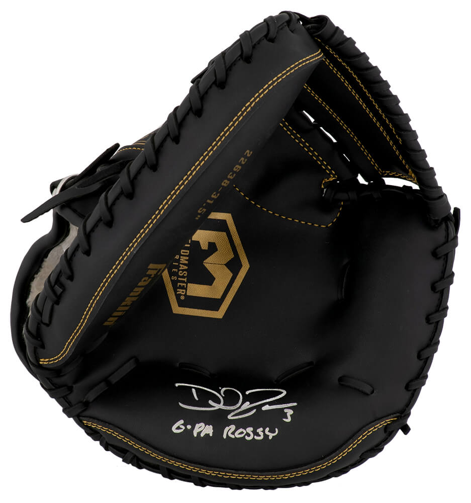David Ross Signed Franklin Fieldmaster Black Baseball Fielders Glove w/G-Pa Rossy - ROSGLV110 - David Ross Signed Franklin Fieldmaster Black Baseball Fielders Glove w/G-Pa Rossy product image