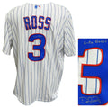 David Ross Signed Chicago Cubs White Pinstripe Majestic Replica Jersey w/G-Pa Rossy - ROSJRY112 - David Ross Signed Chicago Cubs White Pinstripe Majestic Replica Jersey w/G-Pa Rossy product image