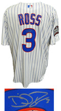 David Ross Signed Chicago Cubs White Pinstripe 2016 World Series Patch Majestic Replica Jersey - ROSJRY113 - David Ross Signed Chicago Cubs White Pinstripe 2016 World Series Patch Majestic Replica Jersey product image