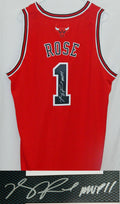 Derrick Rose Signed Bulls Red Swingman Jersey w/MVP 11 - ROSJRY201 - Derrick Rose Signed Bulls Red Swingman Jersey w/MVP 11 product image