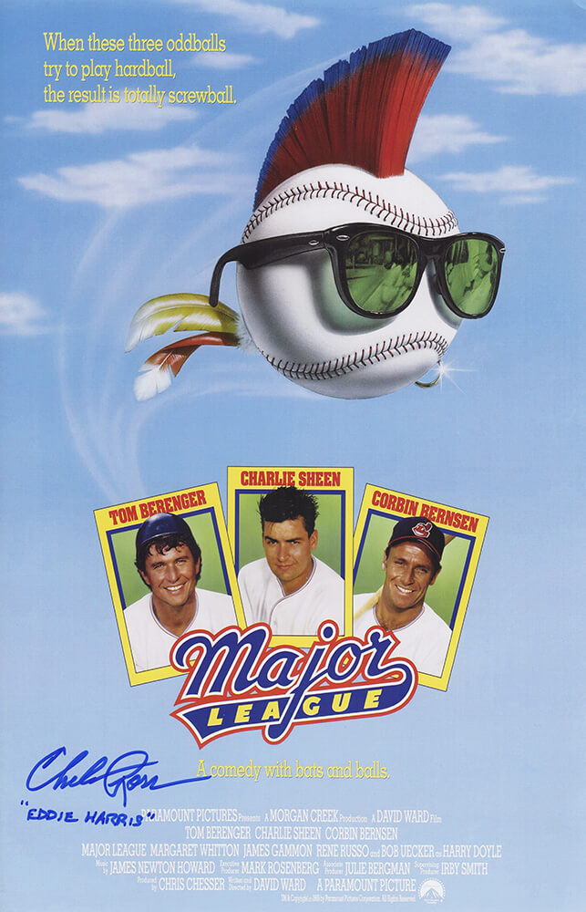 Chelcie Ross Signed Major League 11×17 Movie Poster w/Eddie Harris - ROSPST500 - Chelcie Ross Signed Major League 11×17 Movie Poster w/Eddie Harris product image