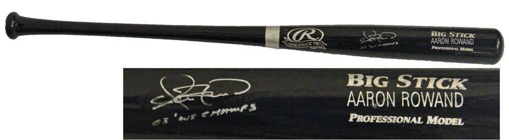 Aaron Rowand Signed Big Stick Black Name-Engraved Bat w/'05 WS Champs - ROWBAT100 - Aaron Rowand Signed Big Stick Black Name-Engraved Bat w/'05 WS Champs product image