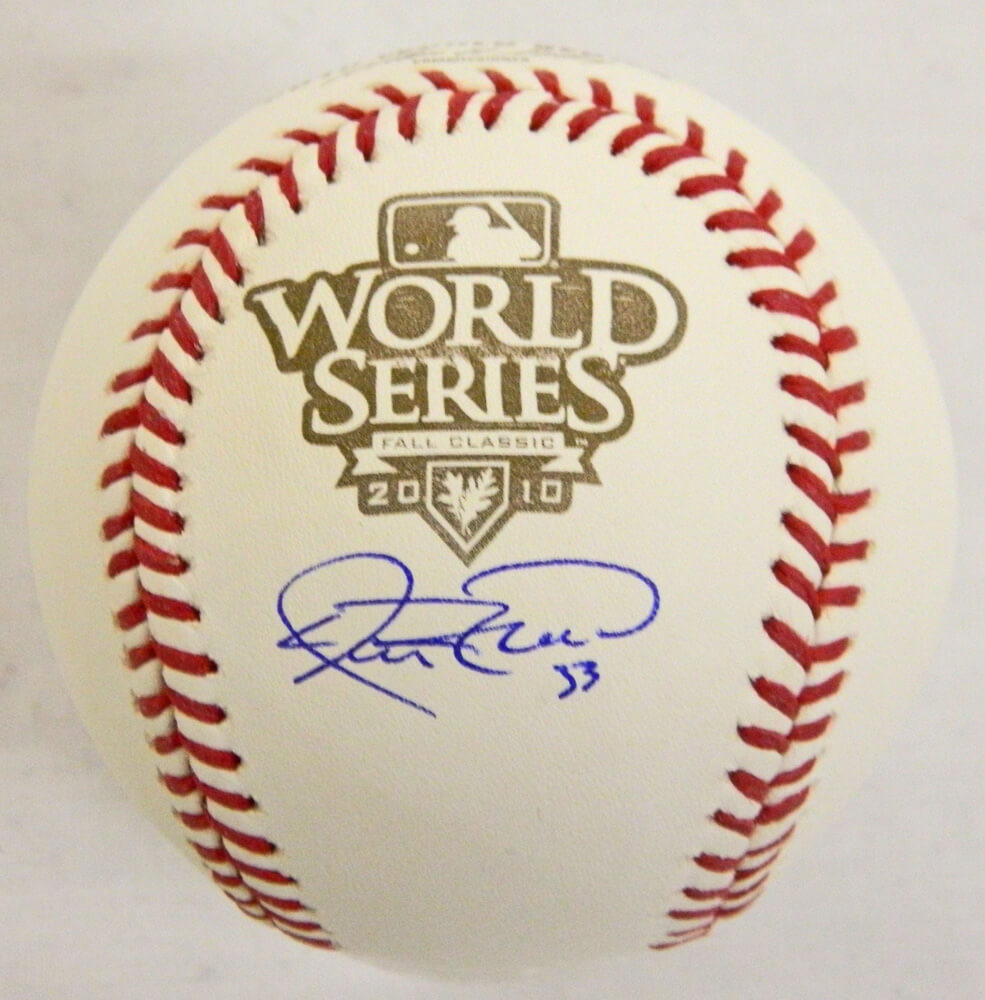 Aaron Rowand Signed 2010 World Series Baseball - ROWBSB100 - Aaron Rowand Signed 2010 World Series Baseball product image