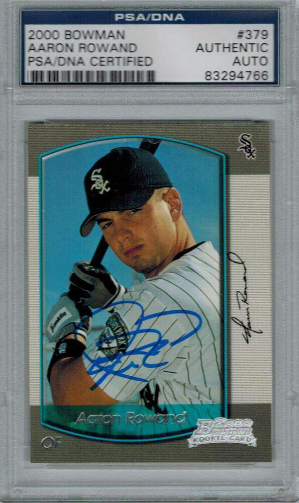 Aaron Rowand Signed White Sox 2000 Bowman Rookie Card #379 PSA/DNA - ROWCAR100 - Aaron Rowand Signed White Sox 2000 Bowman Rookie Card #379 PSA/DNA product image