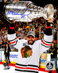 Michal Rozsival Signed Chicago Blackhawks 2013 Stanley Cup Trophy 8x10 Photo - ROZ08P400 - Michal Rozsival Signed Chicago Blackhawks 2013 Stanley Cup Trophy 8x10 Photo product image