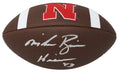 Mike Rozier Signed Nebraska Cornhuskers Baden Logo Football w/Heisman'83 - ROZFTB300 - Mike Rozier Signed Nebraska Cornhuskers Baden Logo Football w/Heisman'83 product image