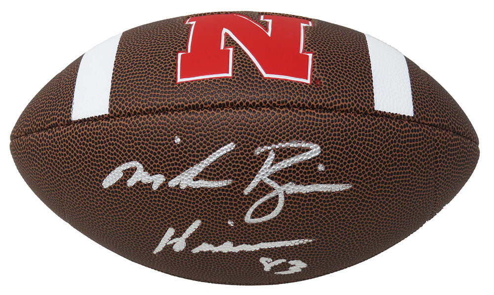 Mike Rozier Signed Nebraska Cornhuskers Baden Logo Football w/Heisman'83 - ROZFTB300 - Mike Rozier Signed Nebraska Cornhuskers Baden Logo Football w/Heisman'83 product image