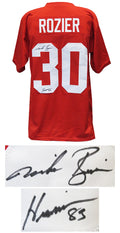 Mike Rozier Signed Red Custom Football Jersey w/Heisman'83 - ROZJRY300 - Mike Rozier Signed Red Custom Football Jersey w/Heisman'83 product image