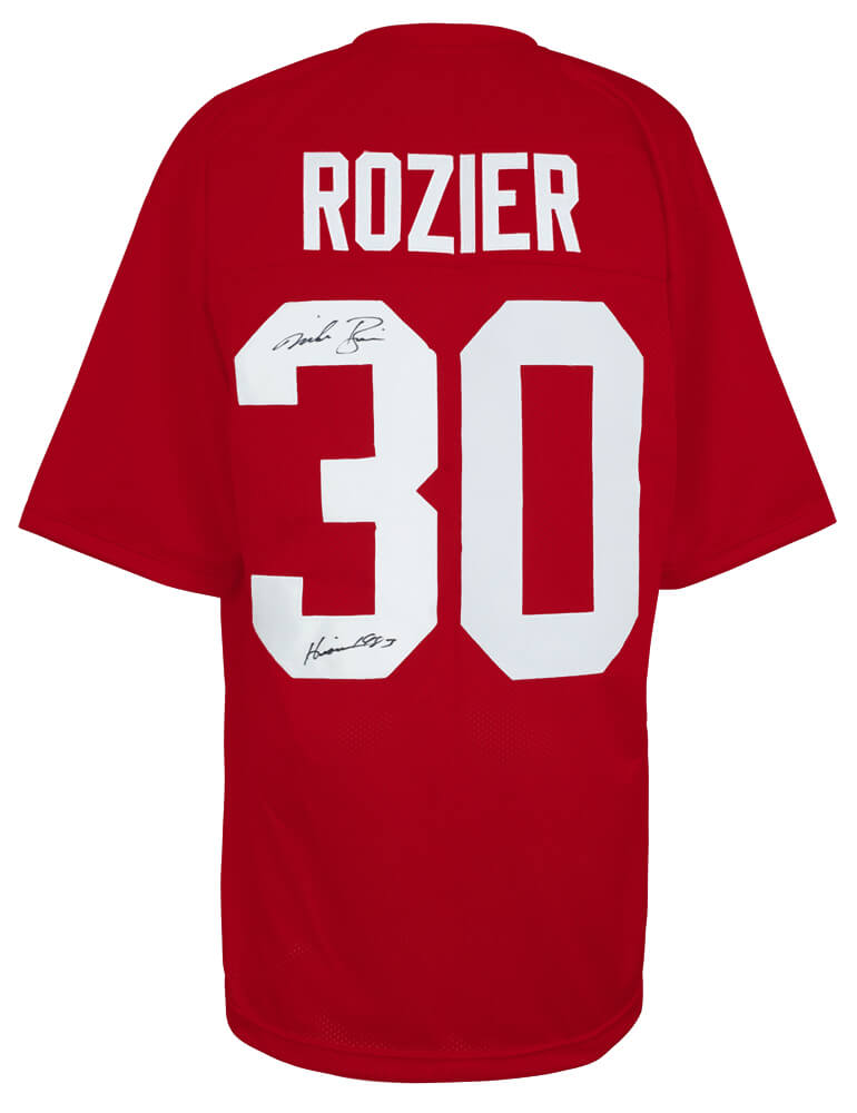 Mike Rozier Signed Red Throwback Custom College Football Jersey w/Heisman'83 - ROZJRY301 - Mike Rozier Signed Red Throwback Custom College Football Jersey w/Heisman'83 product image