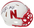 Mike Rozier Signed Nebraska Cornhuskers Riddell Speed Mini Helmet w/Heisman'83 - ROZMIN300 - Mike Rozier Signed Nebraska Cornhuskers Riddell Speed Mini Helmet w/Heisman'83 product image