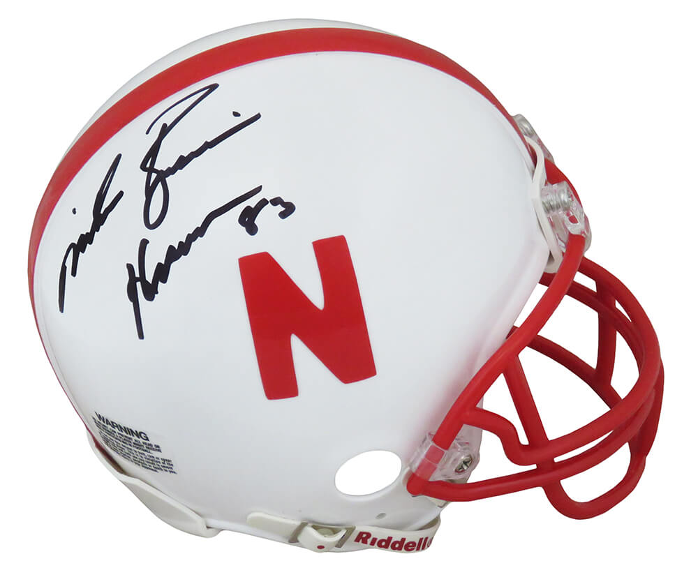 Mike Rozier Signed Nebraska Cornhuskers Riddell Mini Helmet w/Heisman'83 - ROZMIN302 - Mike Rozier Signed Nebraska Cornhuskers Riddell Mini Helmet w/Heisman'83 product image