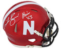 Mike Rozier Signed Nebraska Cornhuskers FLASH Riddell Speed Mini Helmet w/Heisman'83 - ROZMIN304 - Mike Rozier Signed Nebraska Cornhuskers FLASH Riddell Speed Mini Helmet w/Heisman'83 product image