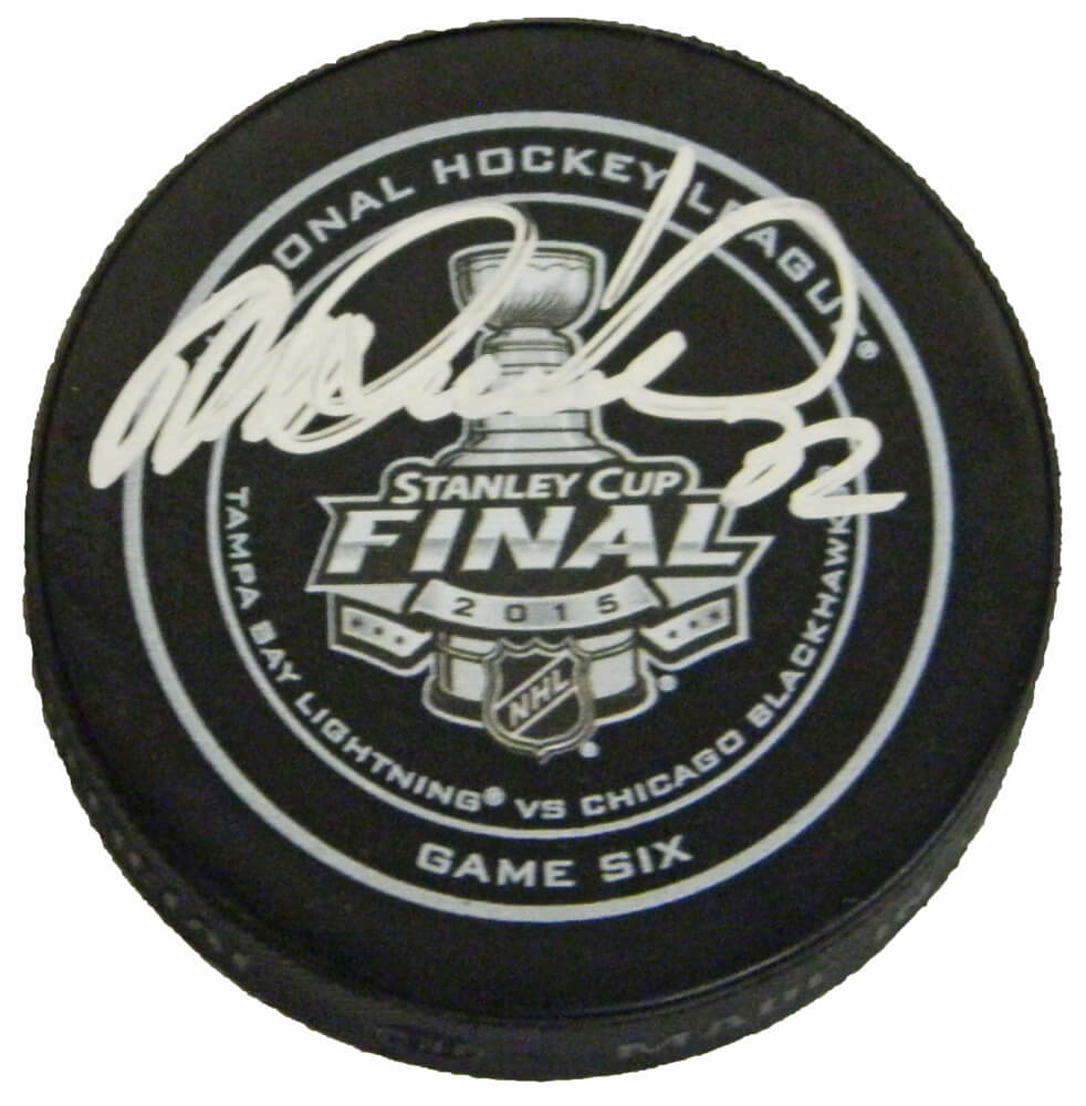 Michal Rozsival Signed Official 2015 Stanley Cup Finals Game Six Hockey Puck - ROZPUC404 - Michal Rozsival Signed Official 2015 Stanley Cup Finals Game Six Hockey Puck product image
