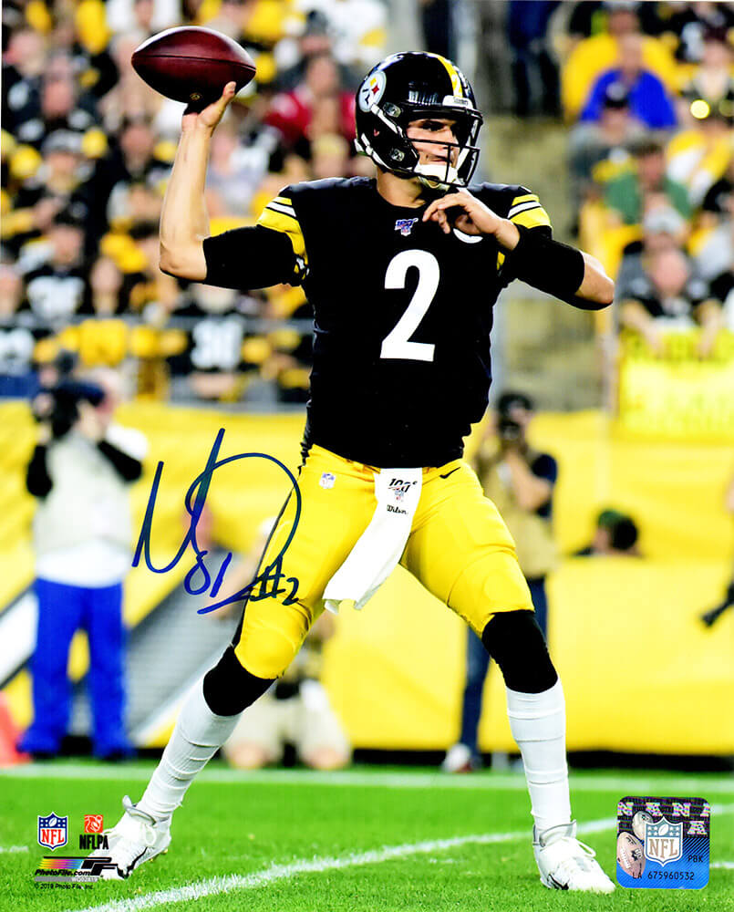 Mason Rudolph Signed Pittsburgh Steelers Action 8x10 Photo - RUD08P300 - Mason Rudolph Signed Pittsburgh Steelers Action 8x10 Photo product image