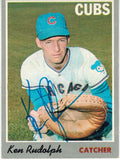 Ken Rudolph Signed Cubs 1970 Topps Rookie Card #46 - RUDCAR100 - Ken Rudolph Signed Cubs 1970 Topps Rookie Card #46 product image