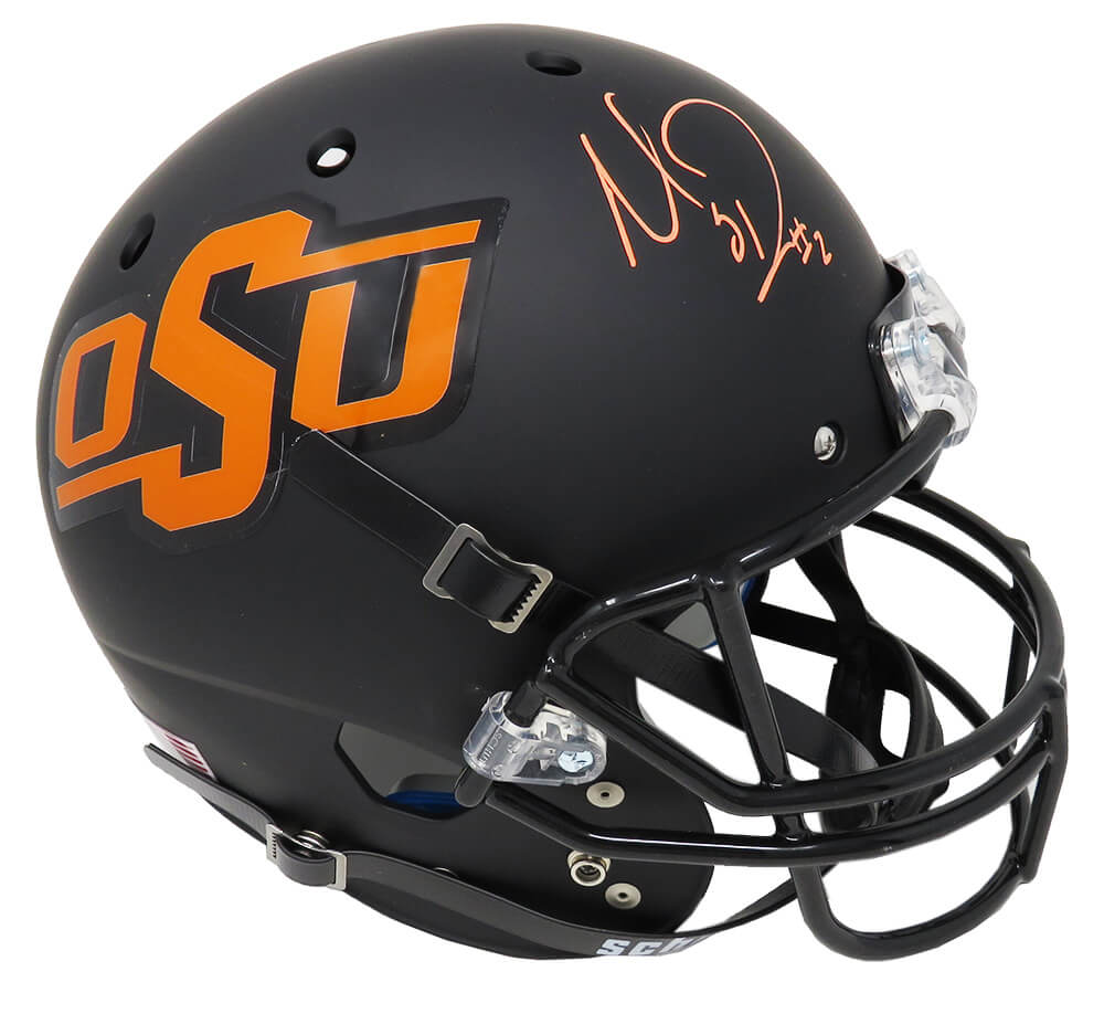 Mason Rudolph Signed Oklahoma State Cowboys Black Schutt Full Size Replica Helmet - RUDREP302 - Mason Rudolph Signed Oklahoma State Cowboys Black Schutt Full Size Replica Helmet product image