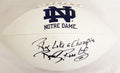 Rudy Ruettiger Signed Notre  Dame Logo Football w/Play Like A Champion! - RUEFTB300 - Rudy Ruettiger Signed Notre Dame Logo Football w/Play Like A Champion! product image
