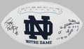 Rudy Ruettiger Signed Notre Dame Jarden White Logo Football w/Play Diagram - RUEFTB306 - Rudy Ruettiger Signed Notre Dame Jarden White Logo Football w/Play Diagram product image