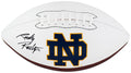 Rudy Ruettiger Signed Notre Dame Fighting Irish Logo Brands White Logo Football - RUEFTB307 - Rudy Ruettiger Signed Notre Dame Fighting Irish Logo Brands White Logo Football product image