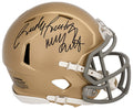 Rudy Ruettiger Signed Notre Dame Fighting Irish Riddell Speed Mini Helmet w/Never Quit - RUEMIN307 - Rudy Ruettiger Signed Notre Dame Fighting Irish Riddell Speed Mini Helmet w/Never Quit product image