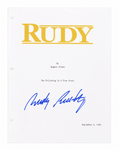 Rudy Ruettiger Signed Rudy Movie Script Cover Page - RUEOTH500 - Rudy Ruettiger Signed Rudy Movie Script Cover Page product image