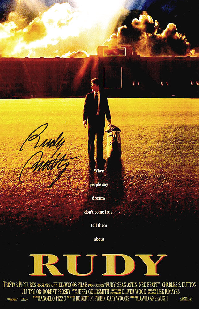 Rudy Ruettiger Signed Rudy 11x17 Movie Poster - RUEPST306 - Rudy Ruettiger Signed Rudy 11x17 Movie Poster product image
