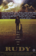 Rudy Ruettiger Signed Rudy 11×17 Movie Poster w/Full Quote (In White) - RUEPST315 - Rudy Ruettiger Signed Rudy 11×17 Movie Poster w/Full Quote (In White) product image