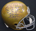 Rudy Ruettiger Signed Notre Dame Riddell F/S Replica Helmet w/(Five Foot Nothing Quote) - RUEREP305 - Rudy Ruettiger Signed Notre Dame Riddell F/S Replica Helmet w/(Five Foot Nothing Quote) product image