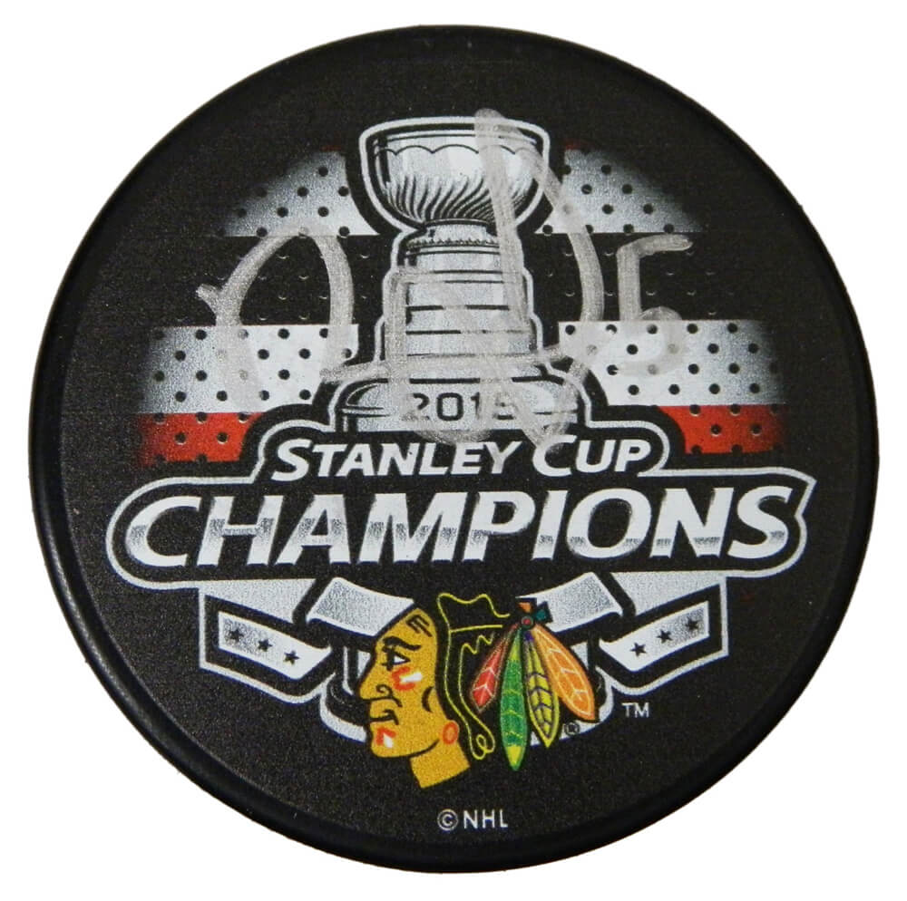 David Rundblad Signed Chicago Blackhawks 2015 Stanley Cup Champs Logo Hockey Puck - RUNPUC401 - David Rundblad Signed Chicago Blackhawks 2015 Stanley Cup Champs Logo Hockey Puck product image