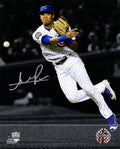 Addison Russell Signed Cubs 2016 World Series Fielding Action Spotlight 8x10 Photo - RUS08P104 - Addison Russell Signed Cubs 2016 World Series Fielding Action Spotlight 8x10 Photo product image