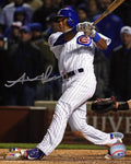 Addison Russell Signed Chicago Cubs White Pinstripe Jersey Swinging Action 8x10 Photo - (Beckett) - RUS08P106 - Addison Russell Signed Chicago Cubs White Pinstripe Jersey Swinging Action 8x10 Photo - (Beckett) product image