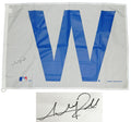 Addison Russell Signed Chicago Cubs 27x37 White W Flag - RUSFLG100 - Addison Russell Signed Chicago Cubs 27x37 White W Flag product image