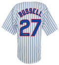 Addison Russell Signed White Pinstripe Custom Baseball Jersey - RUSJRY105 - Addison Russell Signed White Pinstripe Custom Baseball Jersey product image