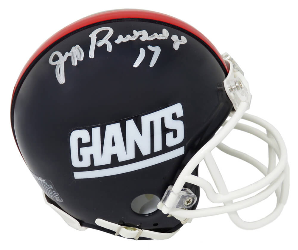 Jeff Rutledge Signed New York Giants Throwback Riddell Mini Helmet - RUTMIN300 - Jeff Rutledge Signed New York Giants Throwback Riddell Mini Helmet product image