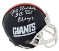 Jeff Rutledge Signed New York Giants Throwback Riddell Mini Helmet w/SB XXI Champs - RUTMIN301 - Jeff Rutledge Signed New York Giants Throwback Riddell Mini Helmet w/SB XXI Champs product image