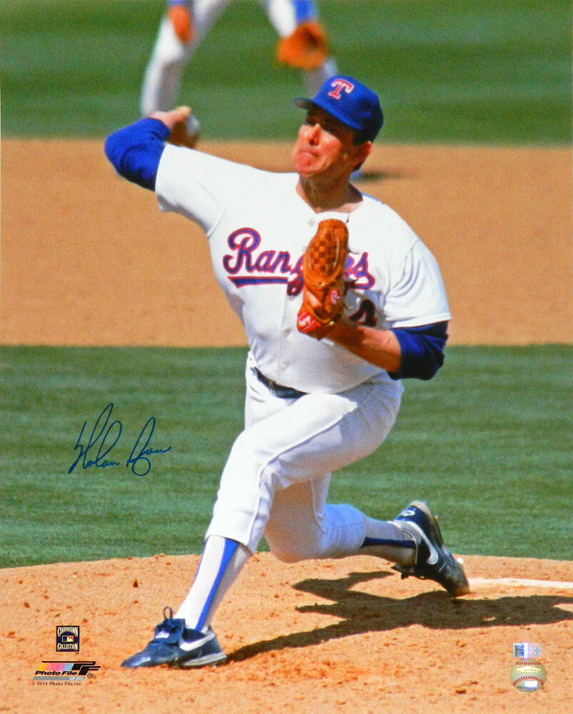 Nolan Ryan Signed Texas Rangers Pitching Action 16x20 Photo - RYA16P101 - Nolan Ryan Signed Texas Rangers Pitching Action 16x20 Photo product image