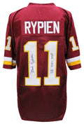 Mark Rypien Signed Red Custom Football Jersey w/SB XXVI MVP - RYPJRY300 - Mark Rypien Signed Red Custom Football Jersey w/SB XXVI MVP product image