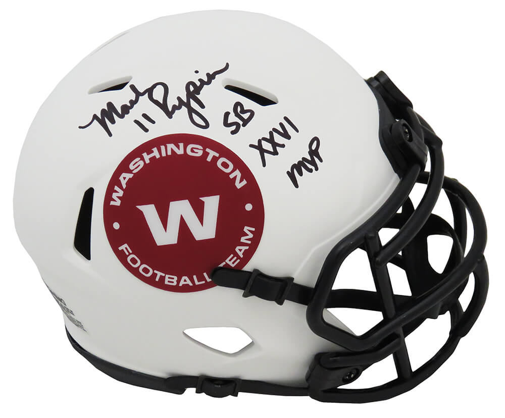 Mark Rypien Signed Washington Football Team Lunar Eclipse Riddell Speed Mini Helmet w/SB XXVI MVP - RYPMIN303 - Mark Rypien Signed Washington Football Team Lunar Eclipse Riddell Speed Mini Helmet w/SB XXVI MVP product image