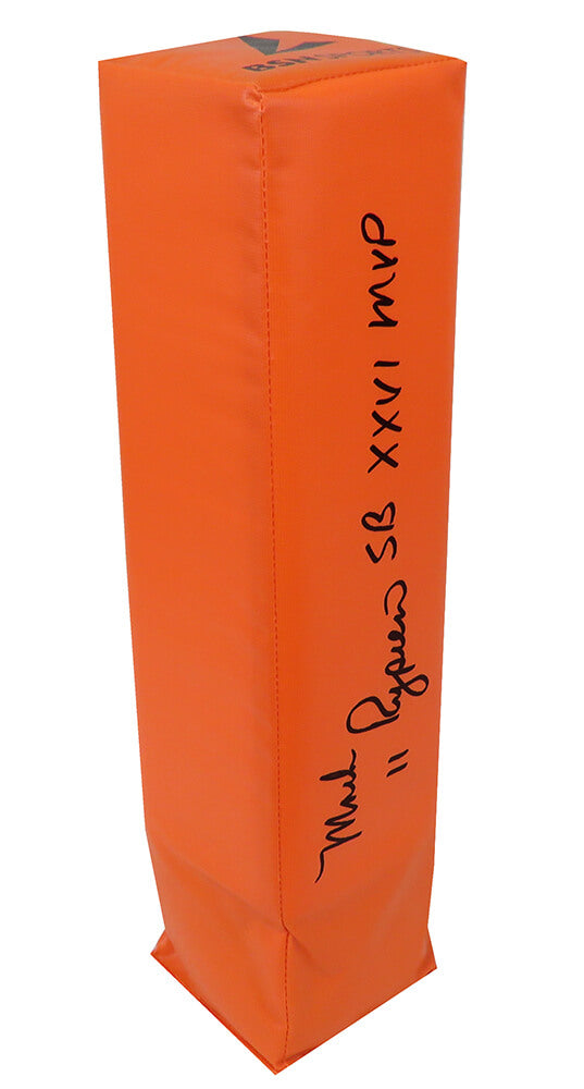 Mark Rypien Signed Orange Endzone Football Pylon w/SB XXVI MVP - RYPPYL300 - Mark Rypien Signed Orange Endzone Football Pylon w/SB XXVI MVP product image