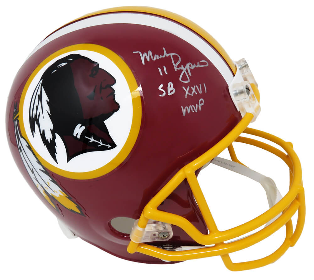Mark Rypien Signed Washington Redskins Riddell Full Size Replica Helmet w/SB XXVI MVP - RYPREP300 - Mark Rypien Signed Washington Redskins Riddell Full Size Replica Helmet w/SB XXVI MVP product image