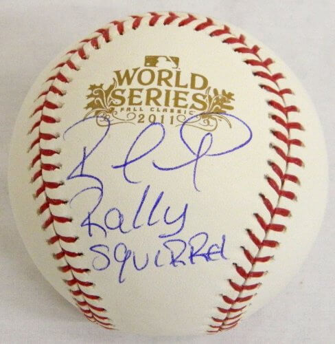 Rafael Furcal Signed Autographed 2011 World Series Baseball w/Rally Squirrel - FURBSB102 - Rafael Furcal Signed Autographed 2011 World Series Baseball w/Rally Squirrel product image