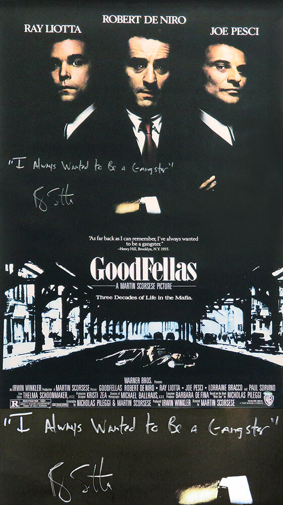 Ray Liotta Signed Goodfellas 24x36 Full Size Movie Poster w/I Always Wanted To Be A Gangster - LIOPST508 - Ray Liotta Signed Goodfellas 24x36 Full Size Movie Poster w/I Always Wanted To Be A Gangster product image