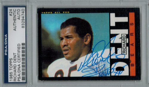 Richard Dent Signed Autographed Bears 1985 Topps Rookie Card #24 w/MVP XX PSA/DNA - DENCAR300 - Richard Dent Signed Autographed Bears 1985 Topps Rookie Card #24 w/MVP XX PSA/DNA product image