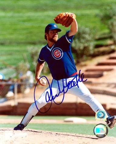 Rick Sutcliffe Signed Autographed Cubs Pitching Action 8x10 Photo - SUT08P100 - Rick Sutcliffe Signed Autographed Cubs Pitching Action 8x10 Photo product image