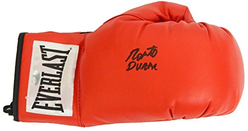 Roberto Duran Signed Everlast Red Boxing Glove - DURGLV500 - Roberto Duran Signed Everlast Red Boxing Glove product image