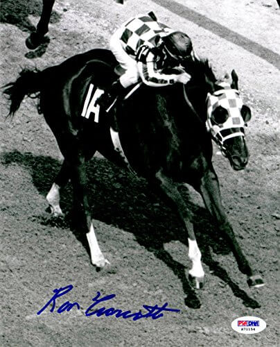 Ron Turcotte Signed Secretariat Horse Racing B&W 8x10 Photo - TUR08P500 - Ron Turcotte Signed Secretariat Horse Racing B&W 8x10 Photo product image