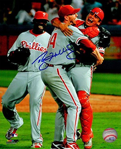 Roy Halladay Signed Philadelphia Phillies Perfect Game Celebration 8x10 Photo - HAL08P101 - Roy Halladay Signed Philadelphia Phillies Perfect Game Celebration 8x10 Photo product image